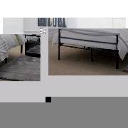 Unbranded Coruna Double Bed, Silver/Grey And Simmons