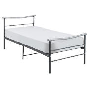 Unbranded Coruna Single Bed Frame, Silver/Grey Effect Finish