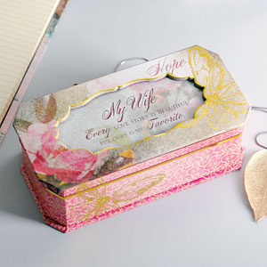 This gorgeous Cottage Garden Butterfly Collection My Wife Jewellery Box would make an ideal gift for your wife on any occasion  not only handy for storing precious things it is also a music box.This Jewellery Box is perfect for keeping jewels and tri