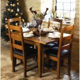 Unbranded Country Oak Compact Dining Table and 2 Chairs