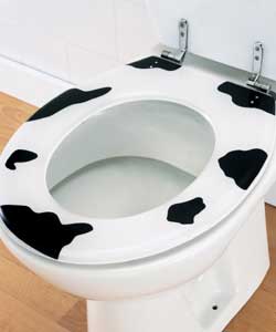 Cow Hide 2 Piece Toilet Seat