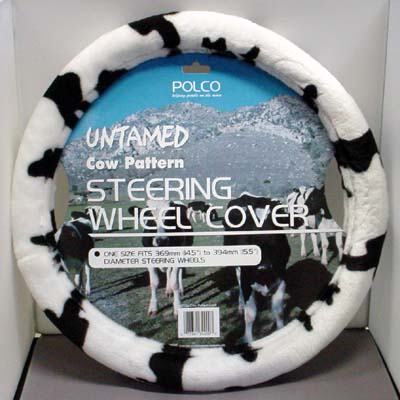 Cow Print Steering Wheel Cover
