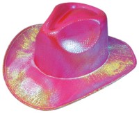 Unbranded Cowgirl Hat Hologram Pink