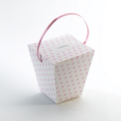 Unbranded Cream With Pink 4 Chocolate Dotty Box