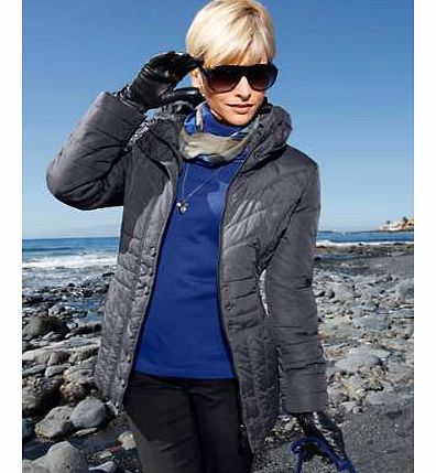Layer up for the Winter season with this lovely padded jacket from Creation L. Featuring a turndown collar and drawstring, with grosgrain ribbon detail and full length 2-way zipper with 2 Pockets. Creation L Jacket Features: Washable 95% Polyester, 5