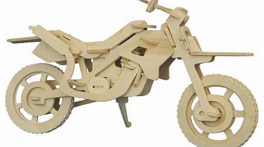 Unbranded Cross-Country Motorbike - Woodcraft Construction Kit- Quay