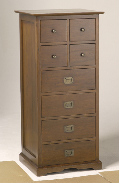Unbranded Crosswell Walnut Tallboy Chest