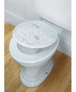 Croydex Water Lily Wood Toilet Seat