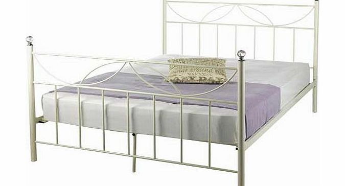 Unbranded Crystal Kingsize Bed Frame - Ivory