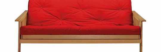 Unbranded Cuba Futon Sofa Bed with Mattress - Red