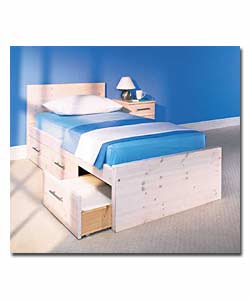 Cube Bed 3ft with Drawers and Luxury Orthopaedic Mattress