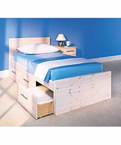 Cube Bed 3ft with Drawers and Sprung Mattress
