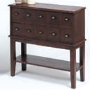 Cube mahogany 10 drawer horizontal CD cabinet