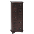 Cube mahogany 10 drawer vertical CD cabinet