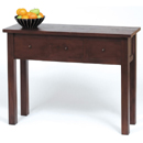 Cube mahogany console table with 3 drawers