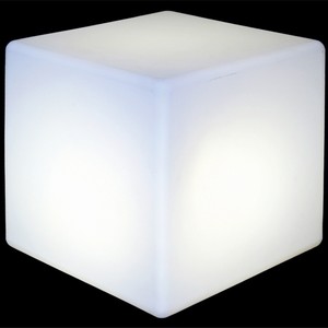 This glowing side table is a modern and subtle design that gives off a calming light glow. It is a