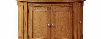 Unbranded Cucina Rustic Oak Oval Kitchen Island