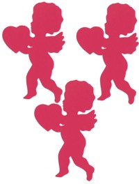 Cupid is the son of Venus and is the Roman god of love.  He carries bow and arrows and if you are st