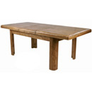 Curvy plank pine extending dining table furniture