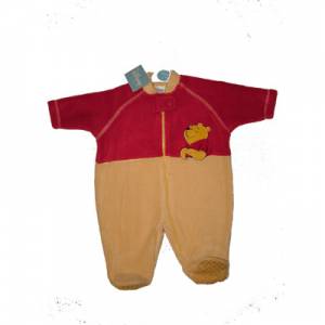 Cute Winnie applique fleece all in one. Lovely and snug.