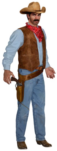 Howdy Partner!  This cowboy is a great way to set the scene at your Country and Western party.