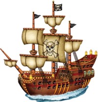 Cutout: Pirate Ship 80cm