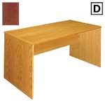 (D) Scandinavian Real Wood Veneer Standard Desk-Mahogany