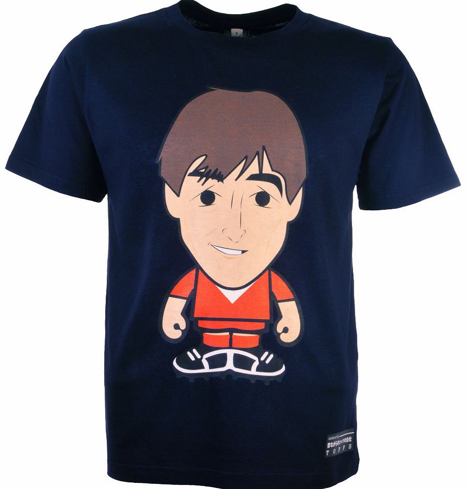 Dalglish T-Shirt NavyAs part of our new 9T Minutes range, this T-shirt features the best of The Beautiful Game from the past and present with a Japanese vinyl toy twist.