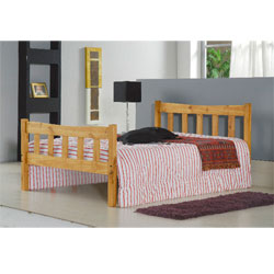 The Shaker bedstead is constructed from solid pine and is in a hand waxed finish. It`s simplistic ye