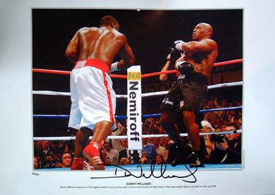 Unbranded Danny Williams v Mike Tyson signed limited edition print - WAS andpound;39.99