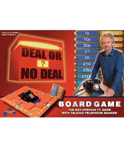 Play the new hit TV show at home.22 Deal or No Deal boxes, an electronic telephone banker, its all
