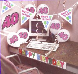 Decorating kit - happy birthday - 40th