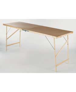 A universal wooden table suitable for wallpapering activities.Size when assembled (H)72, (W)200, (D)