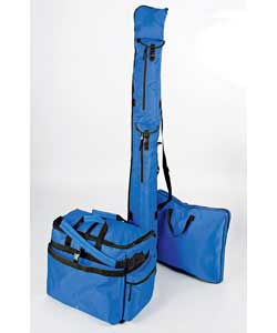 Material 420 denier nylon. 5 tube holdall. Length 1.75m. Umbrella and bank stick pockets with snap l