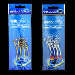 Unbranded Deluxe 4 Hook Shrimp Rigs - Silver