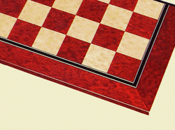 Deluxe chess board - high gloss red/blonde
