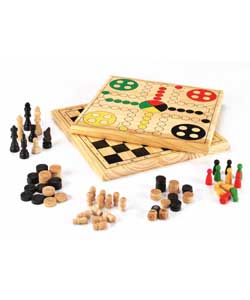 5 traditional games in 1 set.Games include Chess,