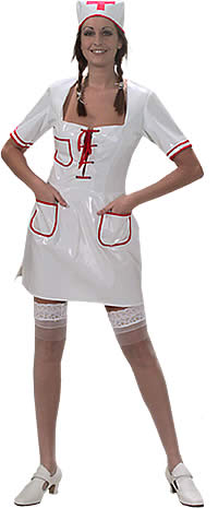 A deluxe Nurse Costume in PVC which will get pulses racing and blood pressure sky high. So much