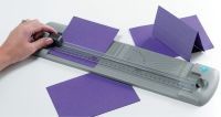 Compact guillotine and ruler combined, ideal for cutting paper, film and card. Includes ruler for