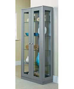 Dena Silver 2 Door Glass Display Cabinet