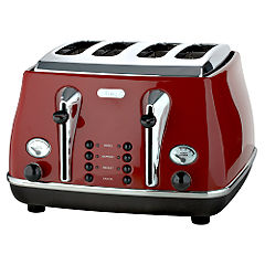Deonghi Icona 4 Slice Toaster Red