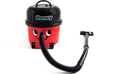 And now, at last, this cheerful little vacuum cleaner beloved of builders all over the country is av