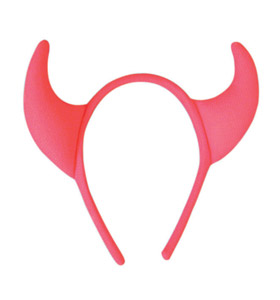 Unbranded Devil Horns On Headband, Red