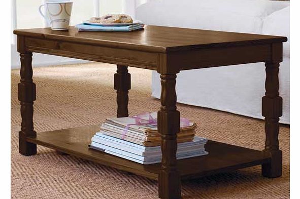 Unbranded Devon Coffee Table - Solid Pine with Walnut Effect