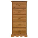 Devon Pine 5 drawer tall chest furniture