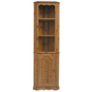 Devon Pine 6ft open corner cabinet furniture