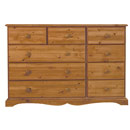 Devon Pine 9 drawer combination chest furniture