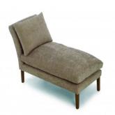 Unbranded Dexter Chaise Longue - Warwick Meribelle Linen Lily - Dark leg stain