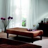 Unbranded Dexter Footstool - Kenton Hopsack Slate - Light leg stain