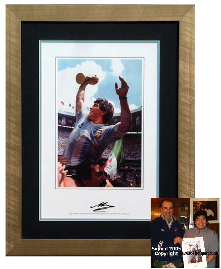 Unbranded Diego Maradona signed and framed 1986 World Cup Final photo print
